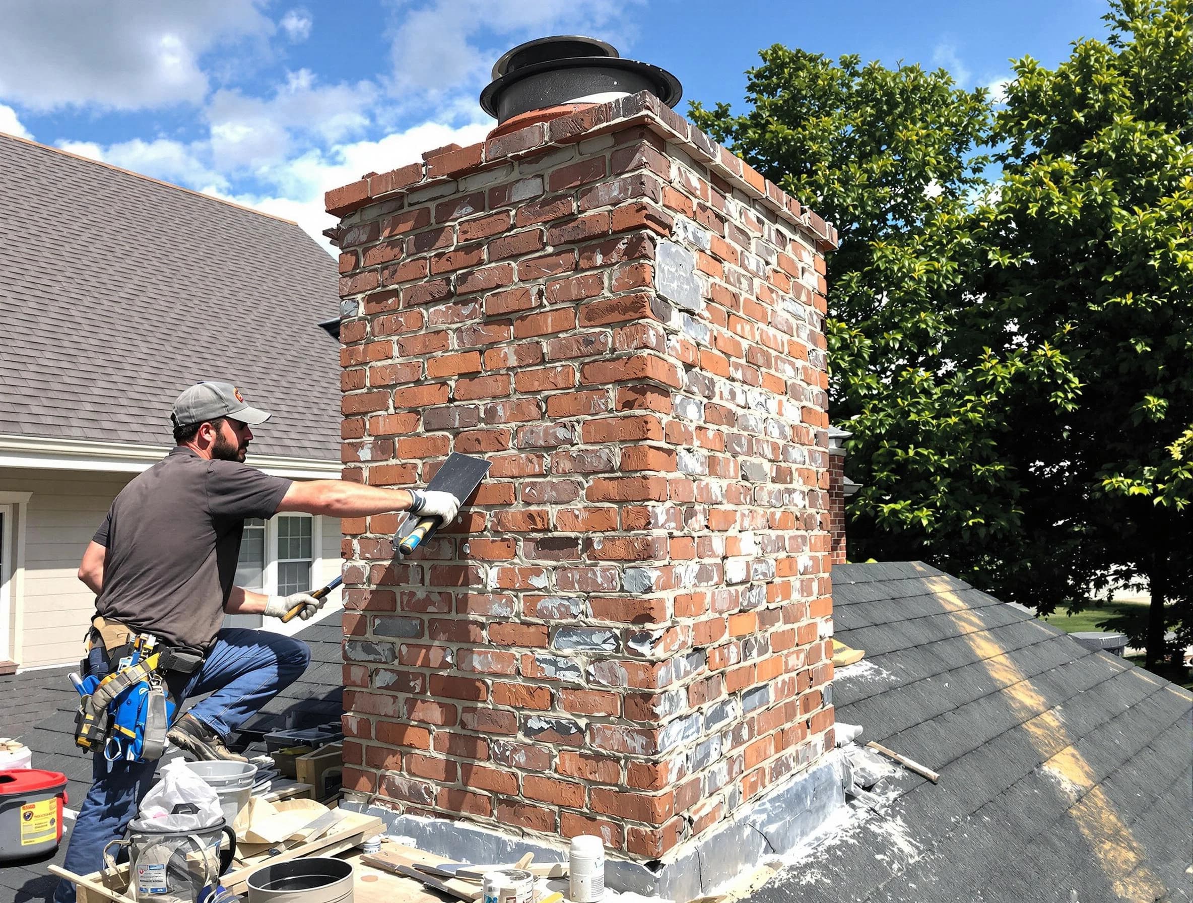 Completed chimney rebuild by Acworth Chimney Sweep in Acworth, GA