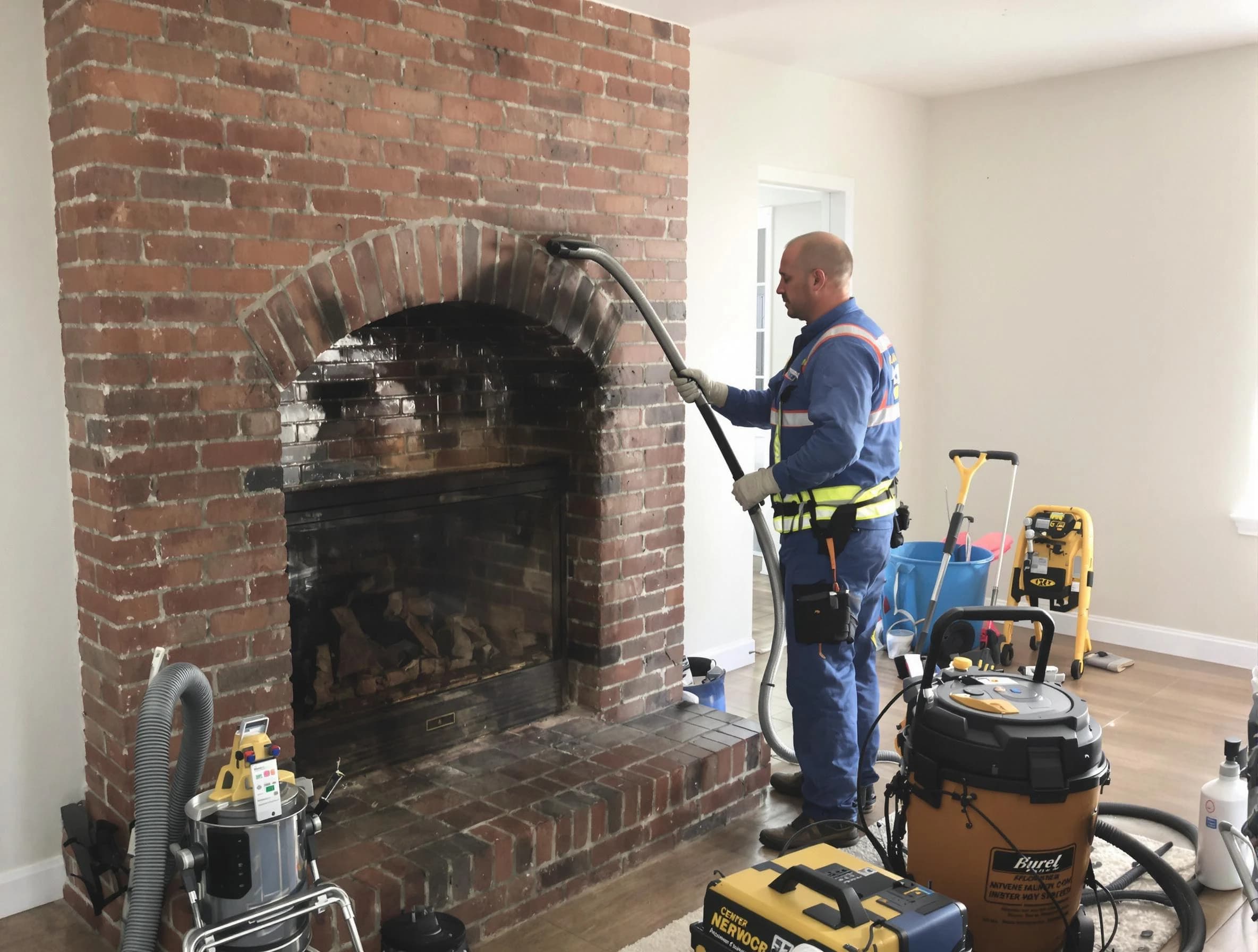 Acworth Chimney Sweep expert performing detailed chimney sweep in Acworth, GA