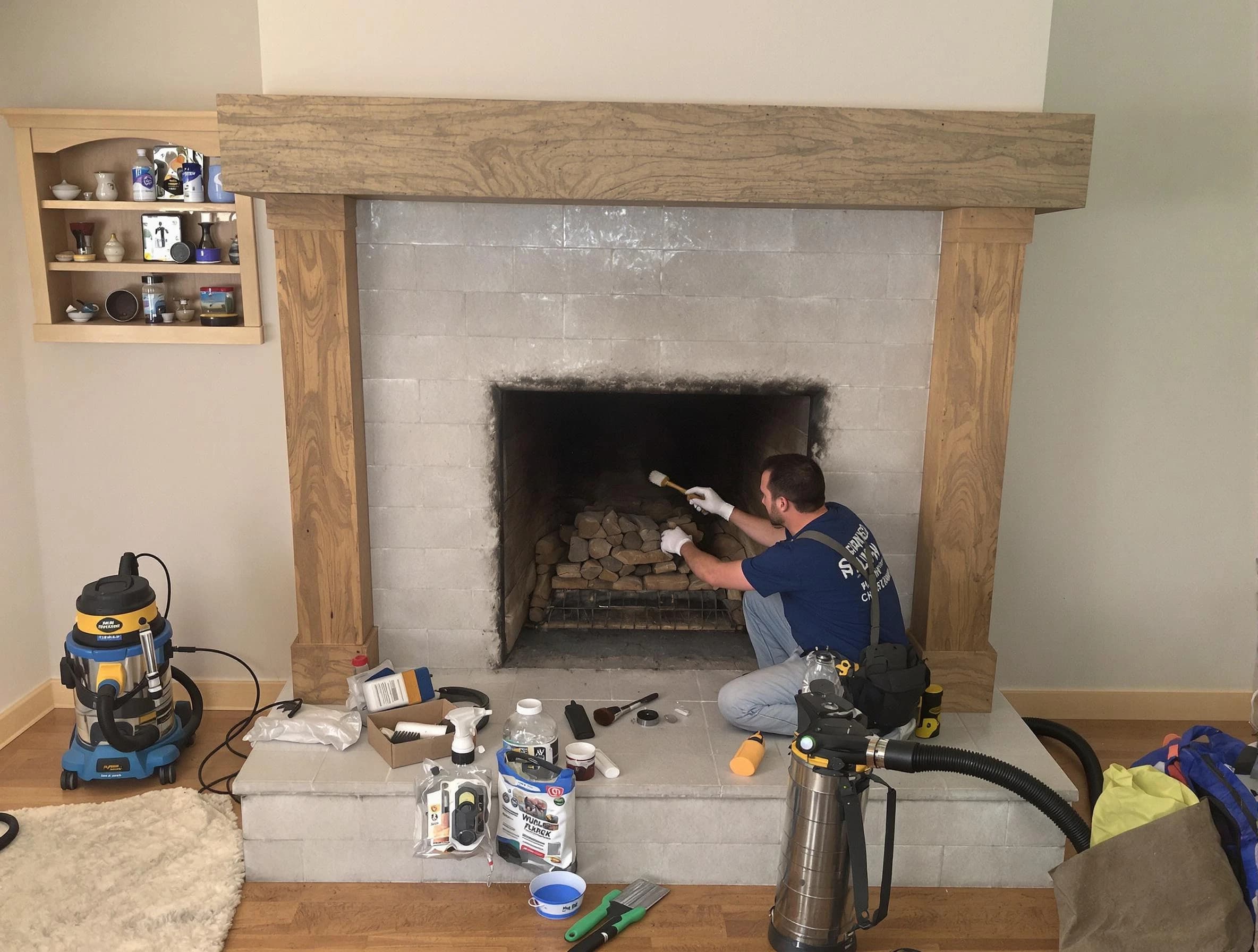 Detailed creosote removal process by Acworth Chimney Sweep in Acworth, GA