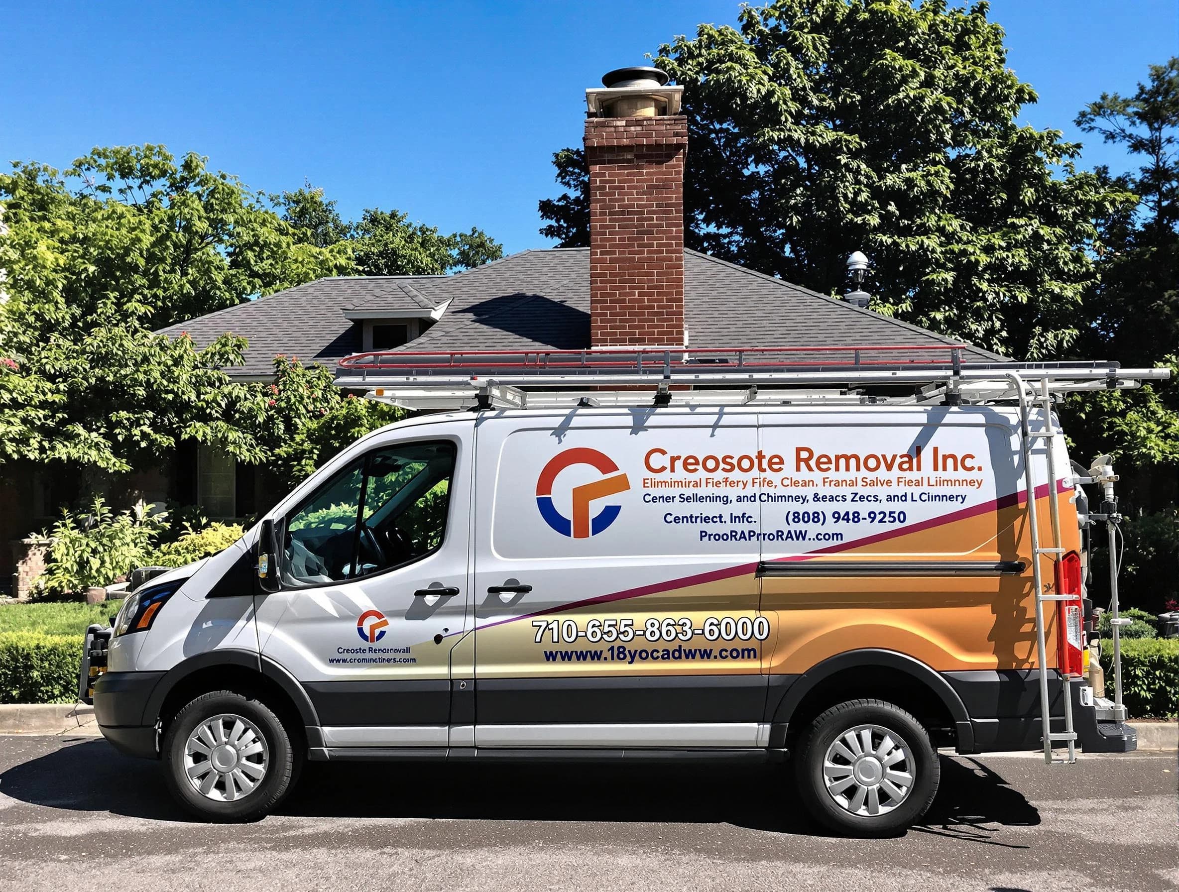 Acworth Chimney Sweep technician removing creosote safely in Acworth, GA