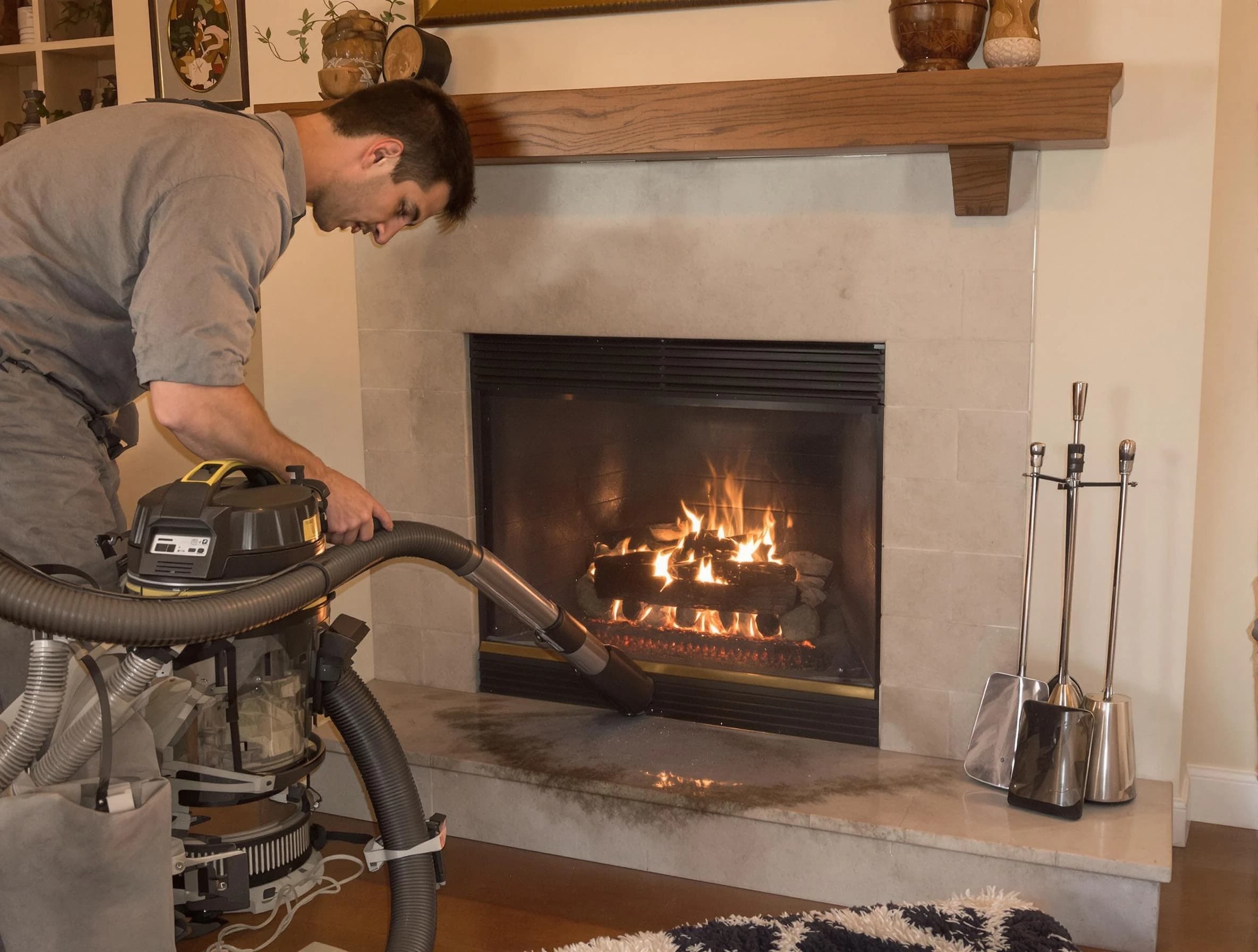 Routine fireplace upkeep by Acworth Chimney Sweep in Acworth, GA