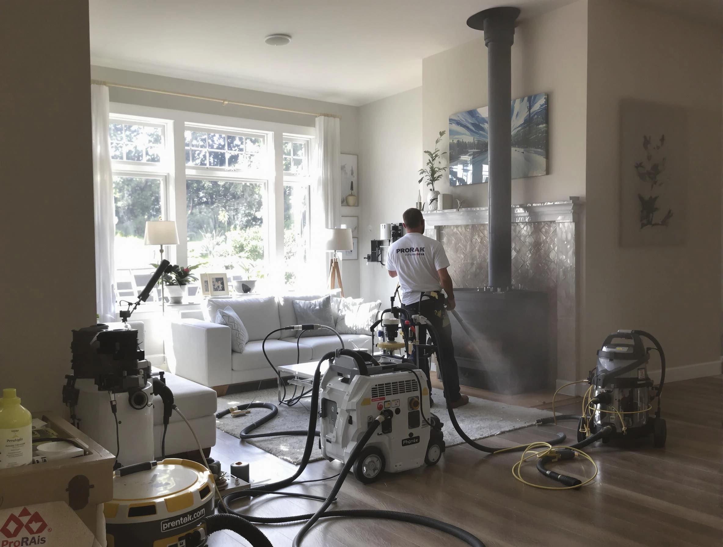 Soot removal service by Acworth Chimney Sweep for a fireplace in Acworth, GA