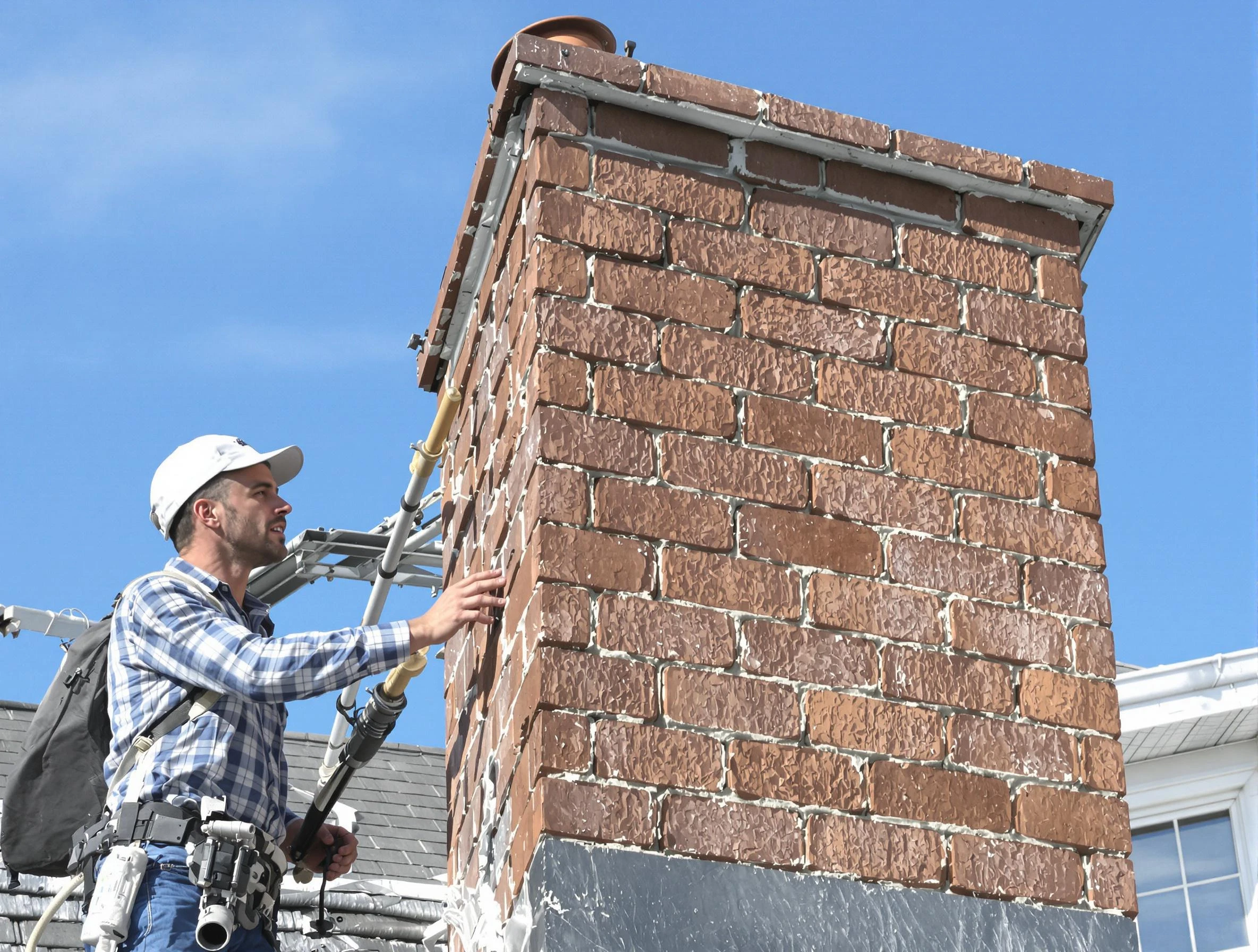 Brickwork for a chimney rebuild by Acworth Chimney Sweep in Acworth, GA