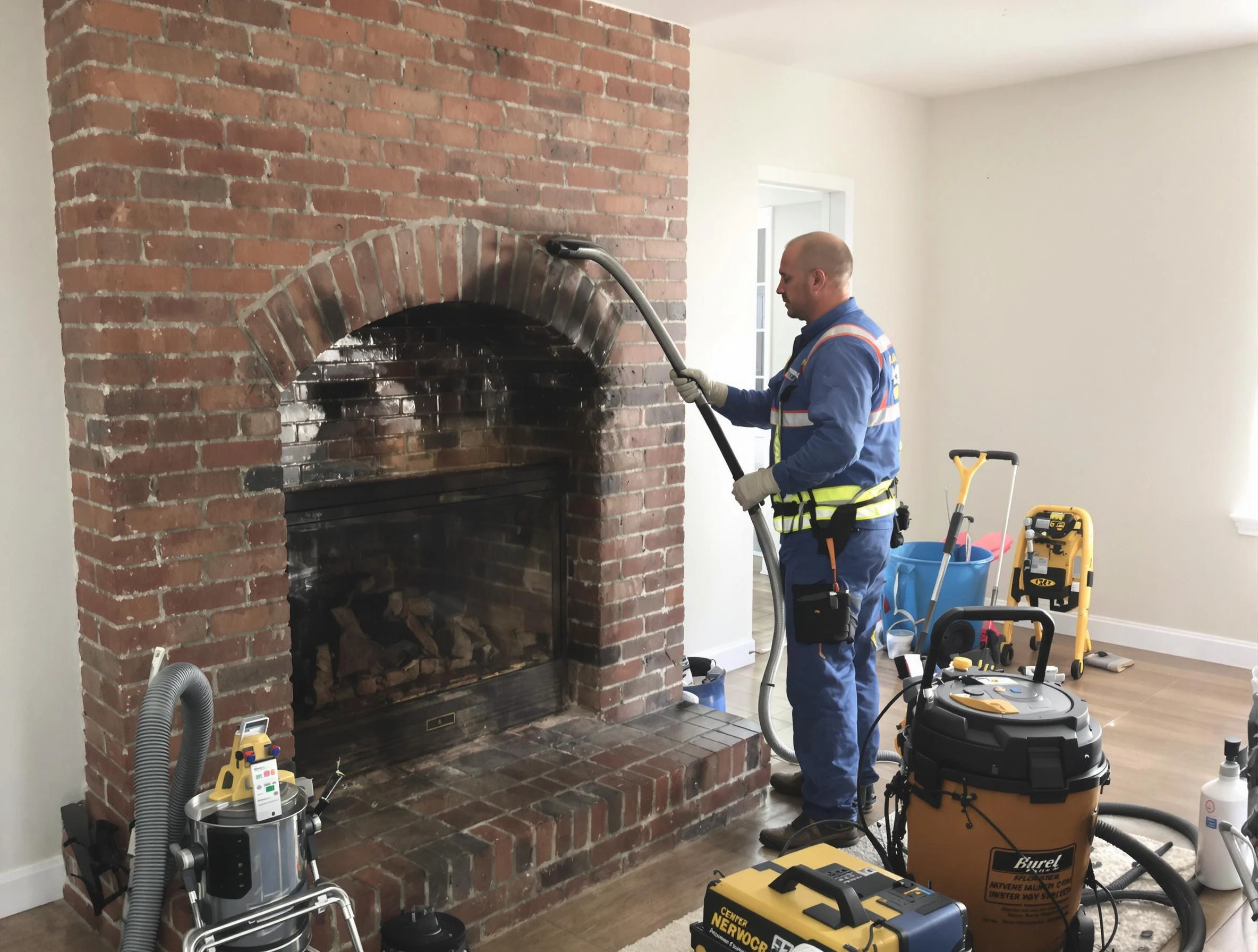 Acworth Chimney Sweep expert performing detailed chimney sweep in Acworth, GA